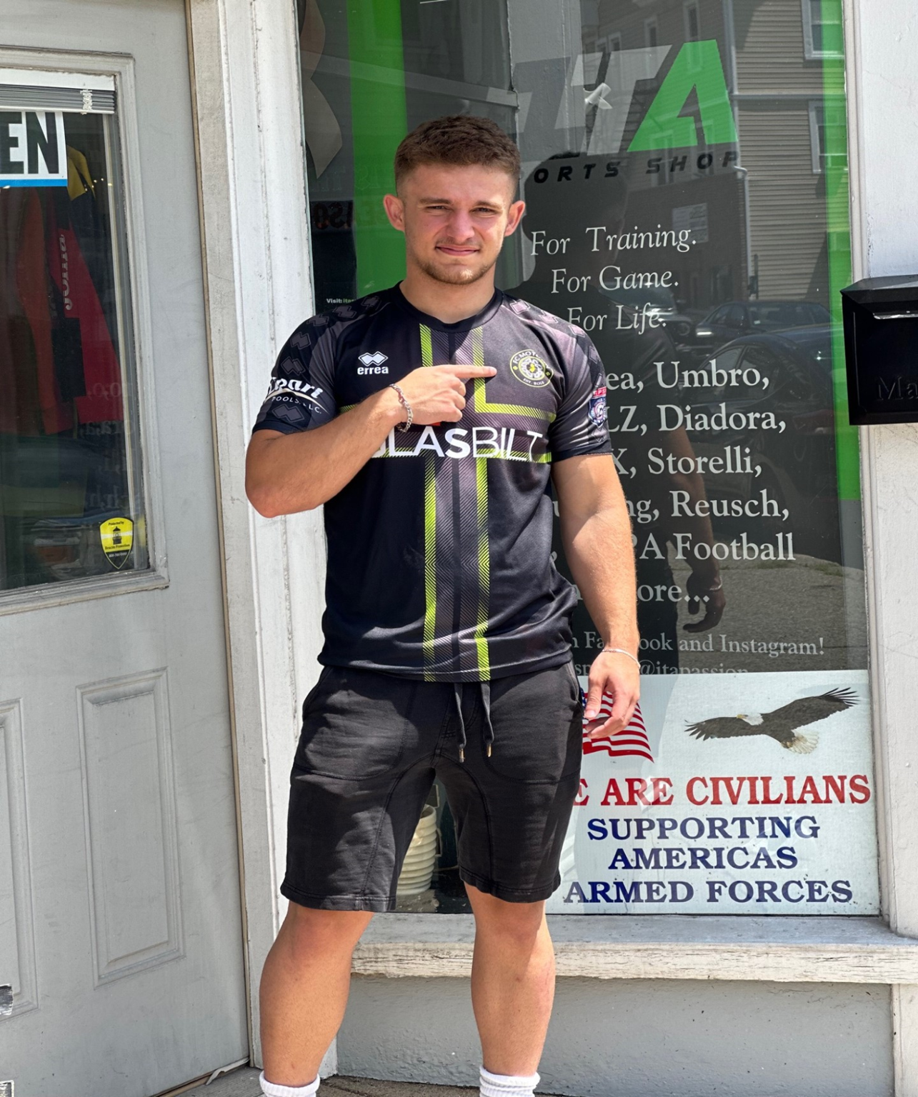 Errea FC MOTOWN GAME Jersey Black/Fluo