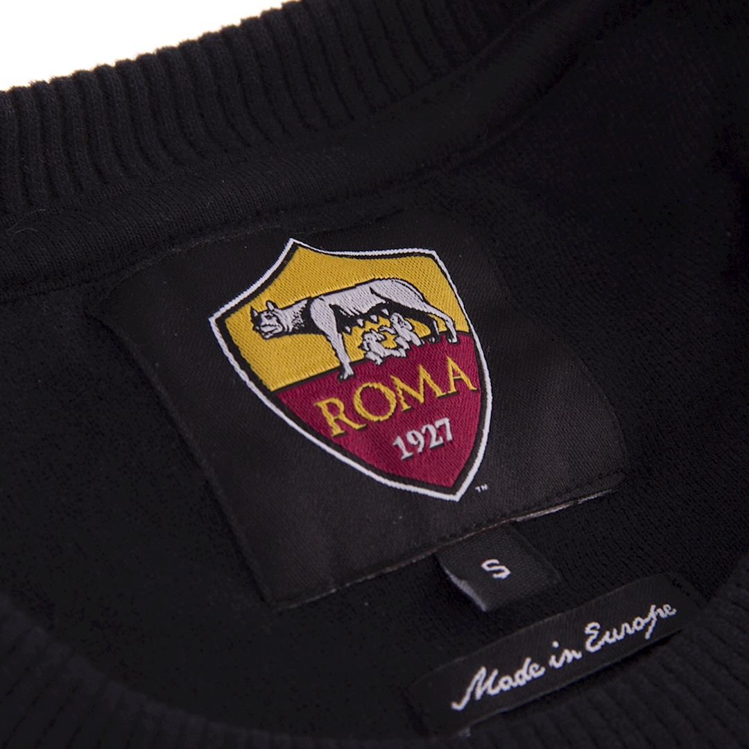 AS Roma Black Out Retro Logo Sweater - ITA Sports Shop