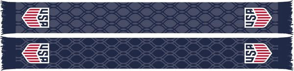 US SOCCER SCARF - BLUE HEX - ITA Sports Shop