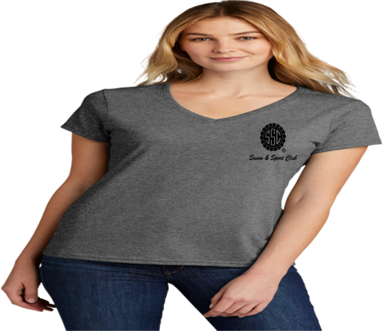 Swim & Sport Club Women's Grey V - Neck Tee