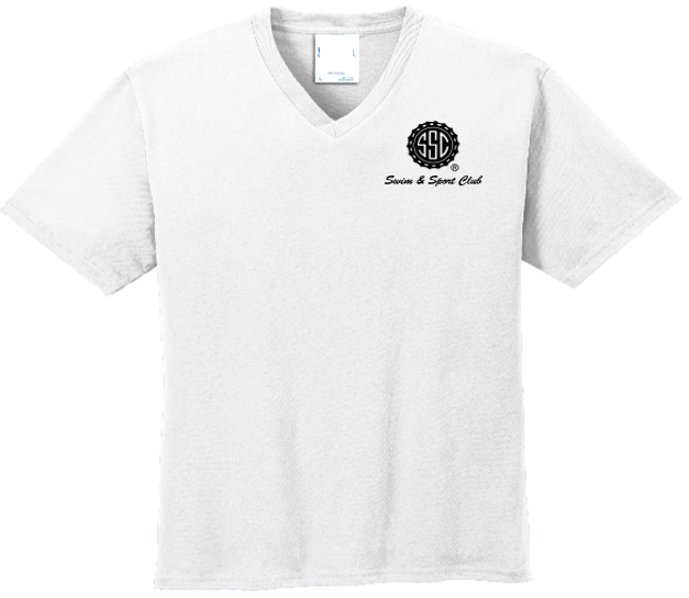 Swim & Sport Club White V-Neck Tee