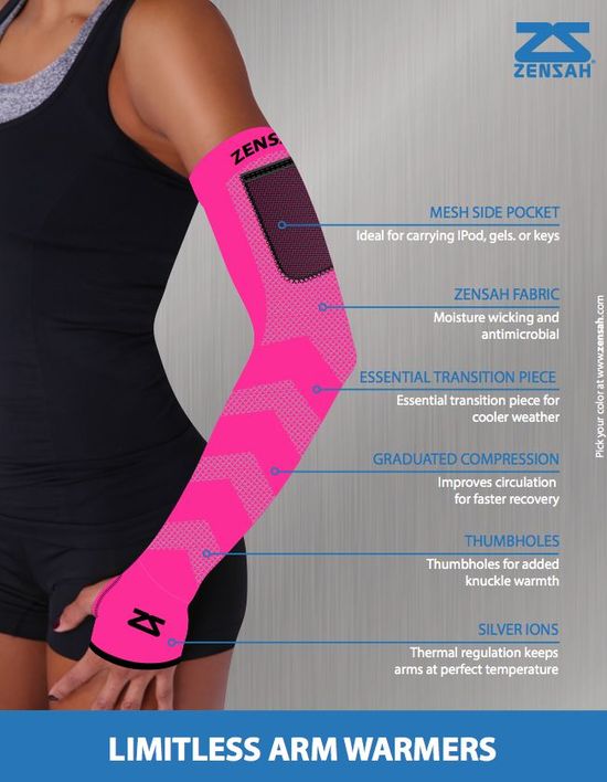 Zensah Limitless Compression Arm Warmers - ITA Sports Shop