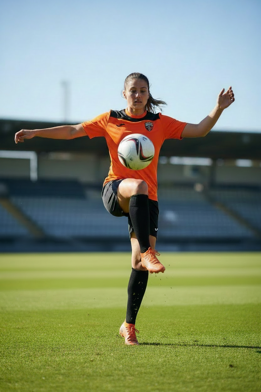 A collage showing multiple soccer kits and accessories on a plain white background: two orange-and-black jerseys with black shorts, two white-and-black jerseys with orange shorts, gray jerseys, black knee-high socks, and a black T-shirt with orange text. Several items have 'Optional' labels and Joma logos are visible.