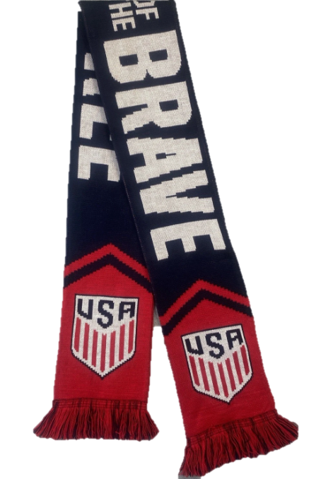 Team US Soccer " Land Of The Free/Home Of The Brave" Scarf