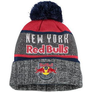 New York Red Bulls Striped Reflective Knit Hat - ITA Sports Shop