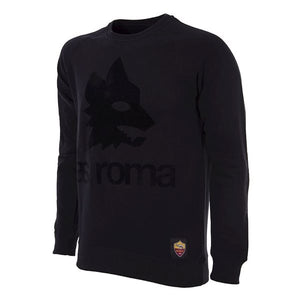 AS Roma Black Out Retro Logo Sweater - ITA Sports Shop