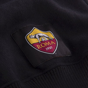 AS Roma Black Out Retro Logo Sweater - ITA Sports Shop