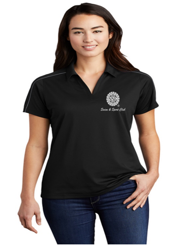 Swim & Sport Club Women's Black Sport-Wick Polo Shirt