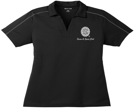 Swim & Sport Club Women's Black Sport-Wick Polo Shirt